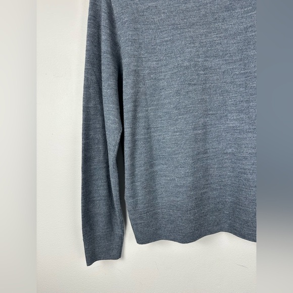 J Crew Machine Washable Merino Wool Blend Half Zip Soft Sweater Grey Men’s Sz M - Picture 9 of 9